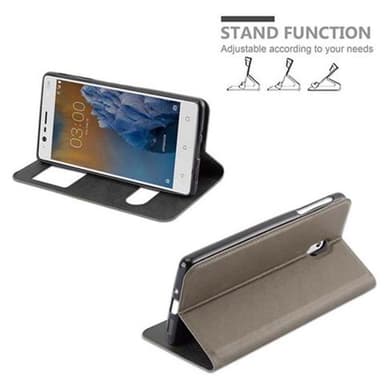 Lompakkokotelo Nokia 3 2017 Case (Ruskea)