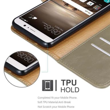 Huawei MATE 9 Suojakuori Lompakkokotelo (Ruskea)