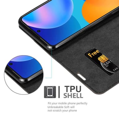 Huawei P SMART 2021 Suojakuori Lompakkokotelo (Ruskea)