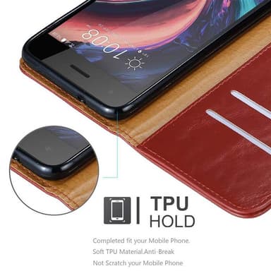 HTC Desire 10 PRO Suojakuori Lompakkokotelo (Punainen)