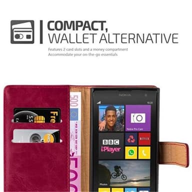 Nokia Lumia 1020 Suojakuori Lompakkokotelo (Punainen)