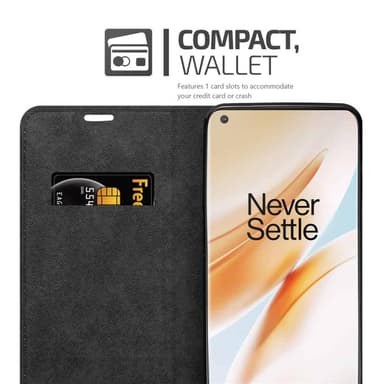 OnePlus 8 PRO Suojakuori Lompakkokotelo (Ruskea)