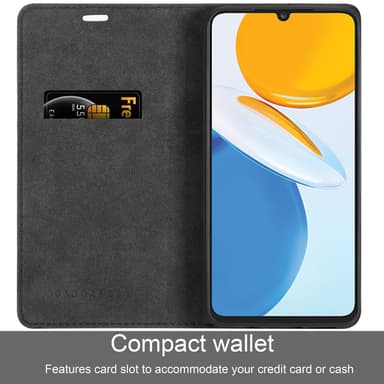 Honor X7 Suojakuori Lompakkokotelo (Musta)