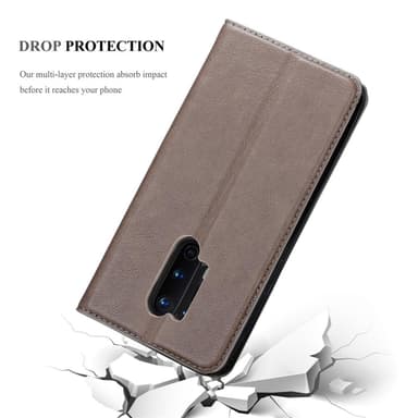 OnePlus 8 PRO Suojakuori Lompakkokotelo (Ruskea)