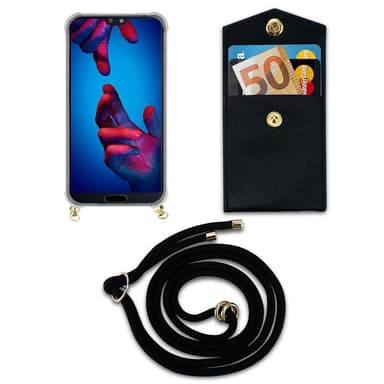 Huawei P20 Suojakuori Kotelo Ketju (Musta)