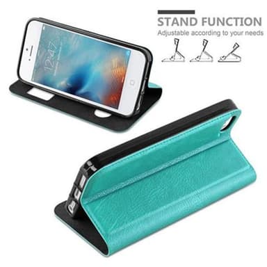 Lompakkokotelo iPhone 5 / 5S / SE 2016 Case (Turkoosi)