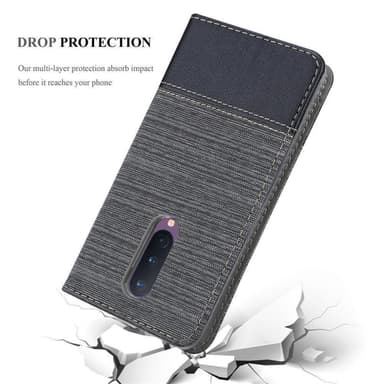 OnePlus 8 Suojakuori Lompakkokotelo (harmaa)
