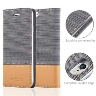 iPhone 6 / 6S Suojakuori Lompakkokotelo (harmaa)