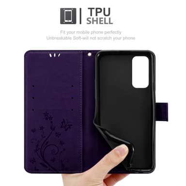 OnePlus Nord 2 5G Suojakuori Lompakkokotelo (Violetti)