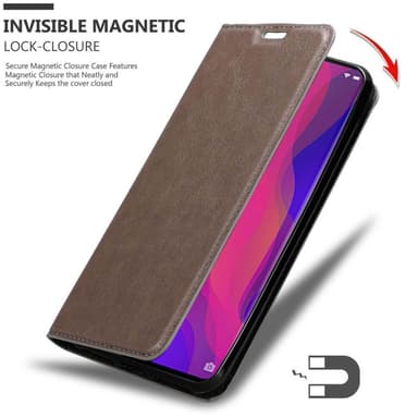 Oppo FIND X Suojakuori Lompakkokotelo (Ruskea)