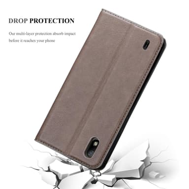 ZTE Blade A7 2019 Suojakuori Lompakkokotelo (Ruskea)