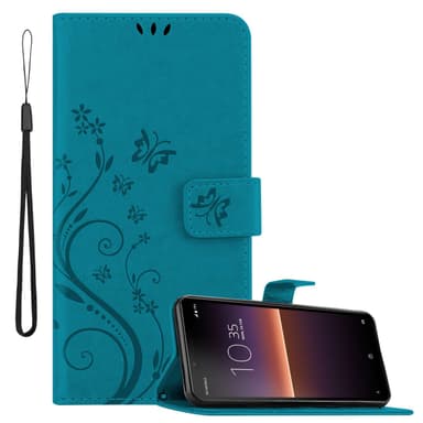 Sony Xperia 10 II Suojakuori Lompakkokotelo (Sininen)