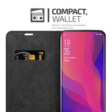 Oppo FIND X Suojakuori Lompakkokotelo (Ruskea)