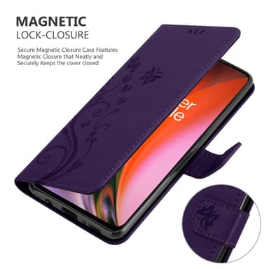 OnePlus Nord 2 5G Suojakuori Lompakkokotelo (Violetti)