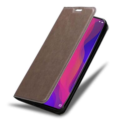Oppo FIND X Suojakuori Lompakkokotelo (Ruskea)