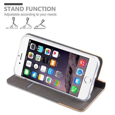 iPhone 6 / 6S Suojakuori Lompakkokotelo (harmaa)