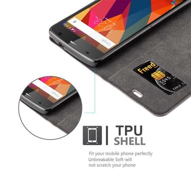 ZTE Blade L5 PLUS Suojakuori Lompakkokotelo (Ruskea)
