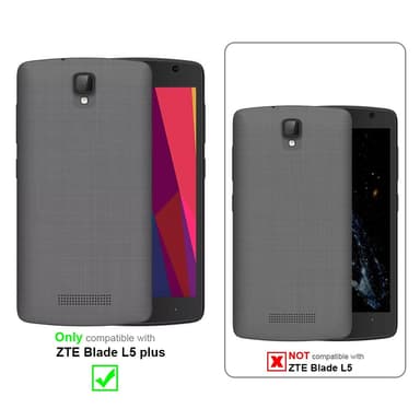 ZTE Blade L5 PLUS Suojakuori Lompakkokotelo (Ruskea)