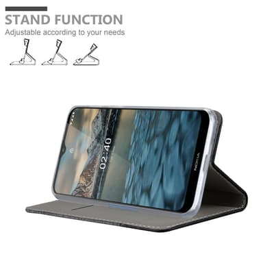 Nokia 2.4 Suojakuori Lompakkokotelo (harmaa)