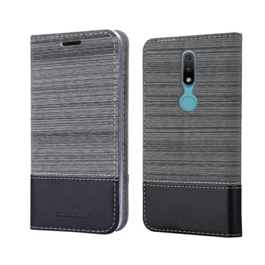 Nokia 2.4 Suojakuori Lompakkokotelo (harmaa)