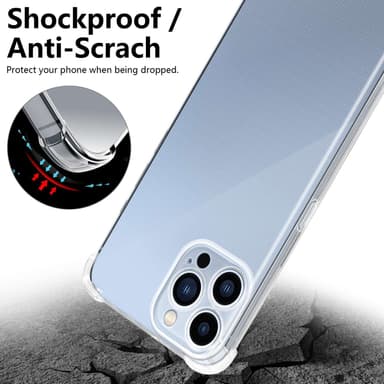 iPhone 13 PRO MAX Suojakuori Kotelo (Läpinäkyvä)