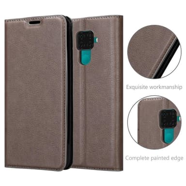 Huawei MATE 30 LITE Suojakuori Lompakkokotelo (Ruskea)