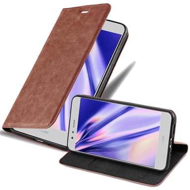 Huawei P10 LITE Suojakuori Lompakkokotelo (Ruskea)