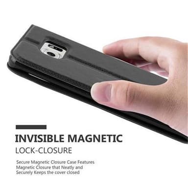 Lompakkokotelo Samsung Galaxy S6 EDGE Case (Musta)