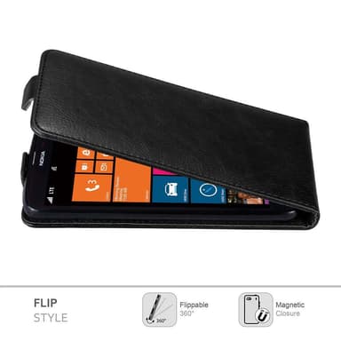 Nokia Lumia 1320 Suojakuori Lompakkokotelo (Musta)
