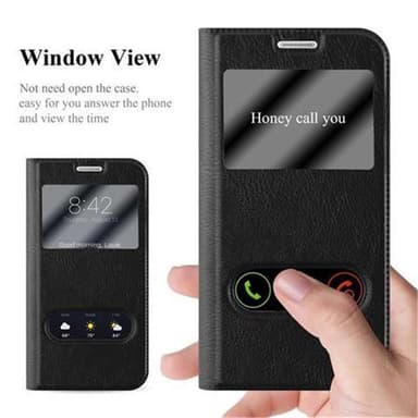 Lompakkokotelo Samsung Galaxy S6 EDGE Case (Musta)