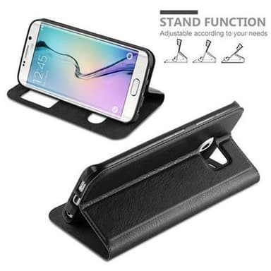 Lompakkokotelo Samsung Galaxy S6 EDGE Case (Musta)