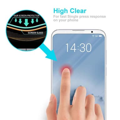 MEIZU 16TH Suojakalvo Karkaistu lasi Näytönsuoja