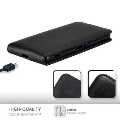 Sony Xperia Z2 Suojakuori Lompakkokotelo (Musta)