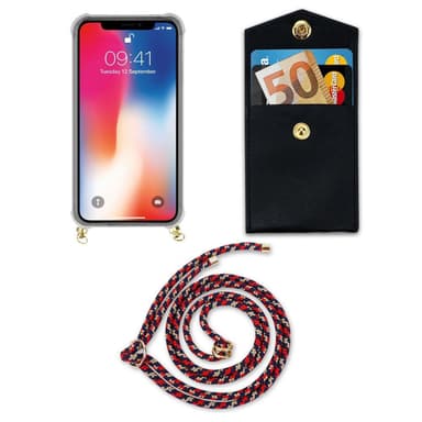 iPhone X / XS Suojakuori Kotelo Ketju (Sininen)