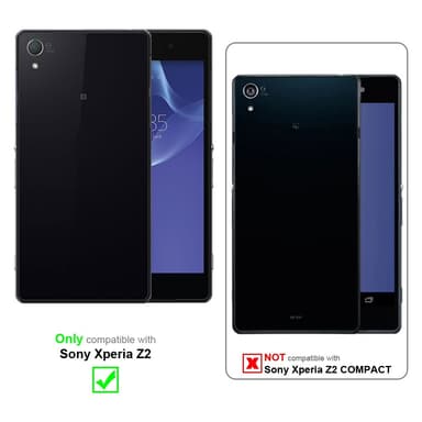 Sony Xperia Z2 Suojakuori Lompakkokotelo (Valkoinen)