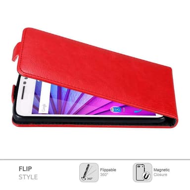 Motorola MOTO G3 Suojakuori Lompakkokotelo (Punainen)