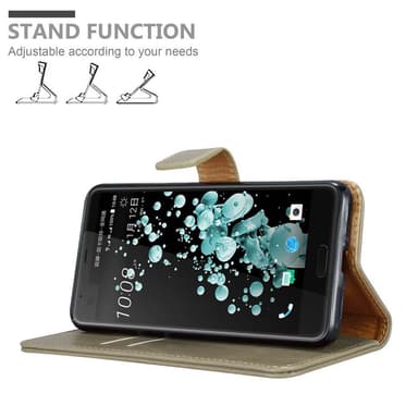 HTC U ULTRA Suojakuori Lompakkokotelo (Ruskea)