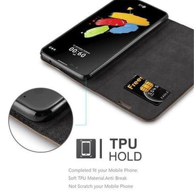 LG STYLUS 2 Suojakuori Lompakkokotelo (Ruskea)