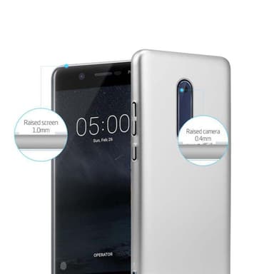 Nokia 5 2017 Suojakuori Kotelo Cover (Hopea)
