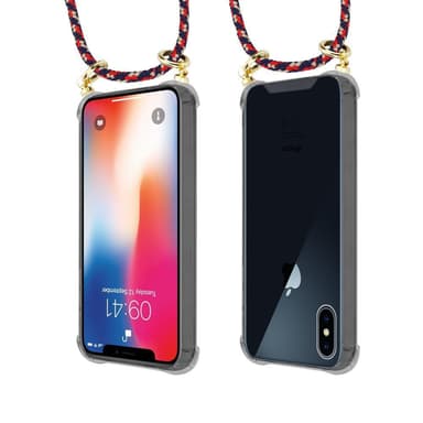 iPhone X / XS Suojakuori Kotelo Ketju (Sininen)