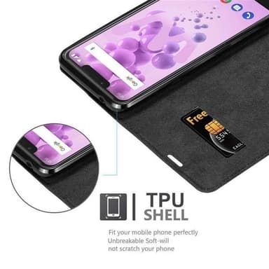 WIKO VIEW 2 GO Suojakuori Lompakkokotelo (Musta)