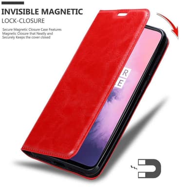 OnePlus 6T Suojakuori Lompakkokotelo (Punainen)