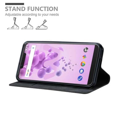 WIKO VIEW 2 GO Suojakuori Lompakkokotelo (Musta)