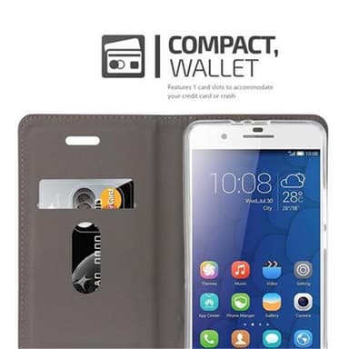 Honor 6 Suojakuori Lompakkokotelo (harmaa)
