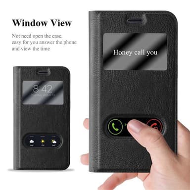 Lompakkokotelo Samsung Galaxy J1 2015 Case (Musta)