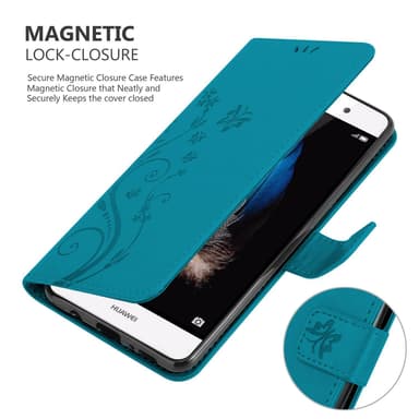 Huawei P8 LITE 2015 Suojakuori Lompakkokotelo (Sininen)