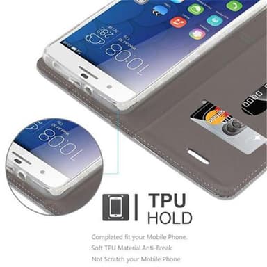 Honor 6 Suojakuori Lompakkokotelo (harmaa)