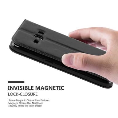 Lompakkokotelo Samsung Galaxy J1 2015 Case (Musta)