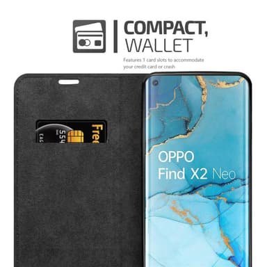Oppo FIND X2 PRO Suojakuori Lompakkokotelo (Ruskea)