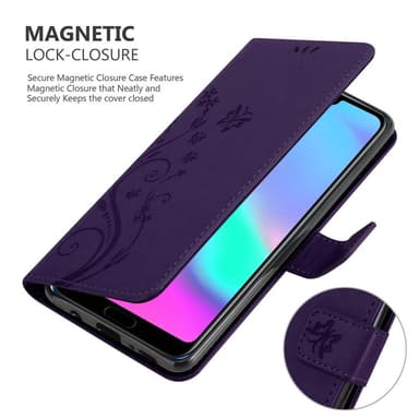 Honor 10 Suojakuori Lompakkokotelo (Violetti)